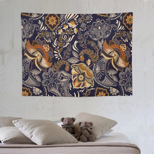 KANEPE Boho Paisley Tapestry Mandala Colorful Floral Pattern Wall Hanging Tapestries Home Decor for Living Room Bedroom Apartments Farmhouse Dorm,40inx30in (102×76cm)【Small】 - color: Boho-12, size: 40Wx30L