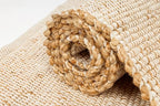 KEMA 2' x 8' Jute & Cotton Handwoven Runner Rug, Natural Reversible Farmhouse Boho Area Rug, Durable Woven Carpet for Hallway, Entryway, Kitchen, Bedroom, Living Room & Indoor Outdoor Use - size: 6' x 9' (Rectangular)