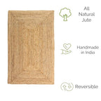 Super Area Rugs Farmhouse Jute Braided Rug - Reversible Natural Fiber- Eco Friendly Rug for Living Room - Kitchen - Dining Room Hand Woven, Natural, Rectangle 5' X 7' - color: Natural, size: 5' x 7' (Rectangular)