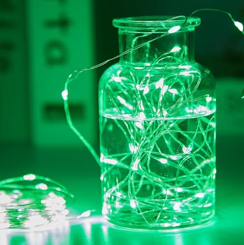 Ineximun 24 Pack LED Fairy Lights Battery Operated 7Ft 20Led Mini String Lights Waterproof Christmas for Mason Jars Bedroom DIY Party Wedding Christmas Decor Green - color: Green
