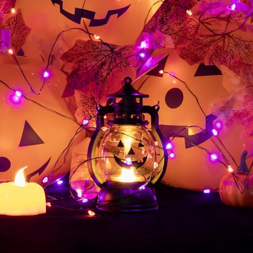 Halloween Fairy Lights 100FT 300 LED Waterproof Plug in Purple and Orange LED String Lights with Remote 8 Modes for Indoor or Outdoor, Patio, Backyard,Garden - color: Purple Orange, size: 100FT 300LEDs
