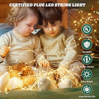 2-Pack Fairy Lights Plug in, 33ft 100 LED Fairy String Lights Indoor Outdoor Waterproof Copper Wire String Lights Warm White Twinkle Lights Starry Lights for Bedroom Garden Wedding Party Decoration