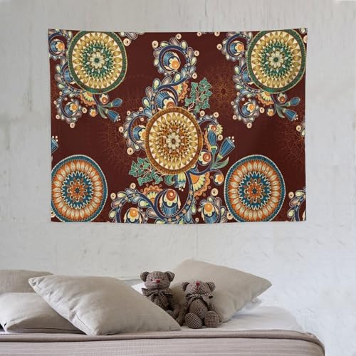KANEPE Mandala Tapestry Boho Retro Vintage Paisley Indian Pattern Wall Hanging Tapestries Home Decor for Living Room Bedroom Apartments Farmhouse Dorm,40inx30in (102×76cm)【Small】 - color: Boho-3, size: 40Wx30L