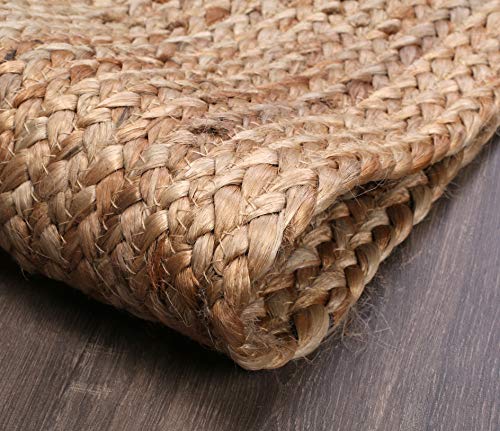 Savi Home Farmhouse Jute Burlap Table Runner 36 Inches Long, Organic Eco-Friendly Rustic Vintage Dining Table Runner, 13x36 Natural Jute Braided Table Runner - color: Natural, size: 1'1" x 3' (Rectangular)