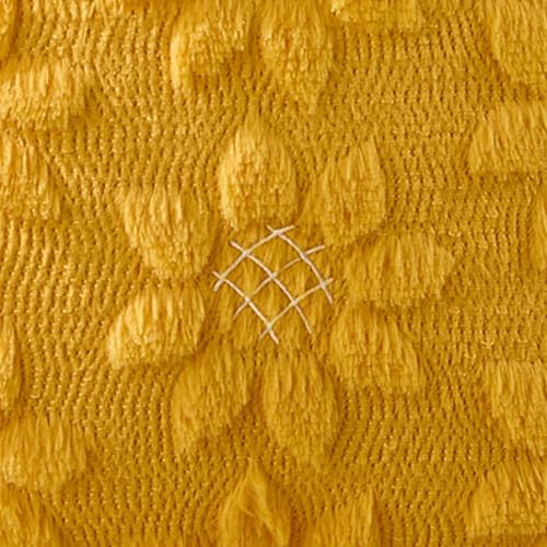 DFXSZ Spring Summer Pillow Covers 16x16 inch Set of 2 Farmhouse Decor White Flower Heart Sunflower Yellow Soft Plush Faux Fur Jacquard Throw Pillows for Sofa Holiday Spring Home Decor PTK024D16 - color: Yellow, size: 16" x 16" (Pack of 2)