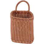 OSALADI Hanging Fruit Basket for Kitchen Wall Woven Storage Basket 11.02X7.08X11.41 Inch Vegetable Organizer with 2 Pack for Home and Outdoor Use