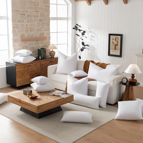 basic home® Queen Size Goose Feather & Down Bed Pillow - 100% Odorless Sleep Pillow for Neck Support & Cooling Comfort - 233TC Cotton Cover with Anti-Poke Liner Queen 20x28 inch - size: 20x28