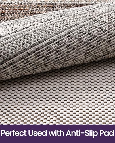 DEXI Dirt Trapper Door Mat, 31x60 Washable Doormat, Dirt Resistant and Absorbent, Easy Clean Low-Profile Floor Rugs for Entryway, Front Door, and Inside Entrance, Striped Brown - color: Striped Brown, size: 2'7" X 5' (Rectangular)