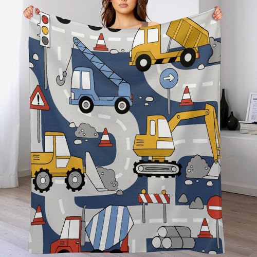 Construction Truck Car Blanket,Children's Cartoon City Building Construction Vehicle Print Blanket for Couch Sofa Bed Decorative Gifts 30x40 - color: Blanket-14, size: 30"x40"