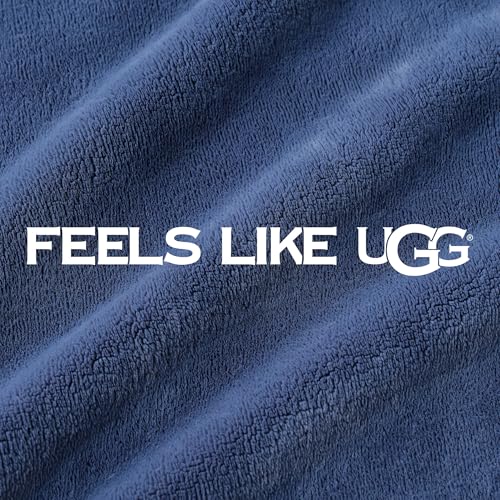 UGG Coco Throw Blanket – Fluffy Warm Blanket for Couch, Perfect for Bedroom Decor, House Warming Gifts or Luxurious Birthday Gifts for Women, 50" x 70", Blue Dart - color: Blue