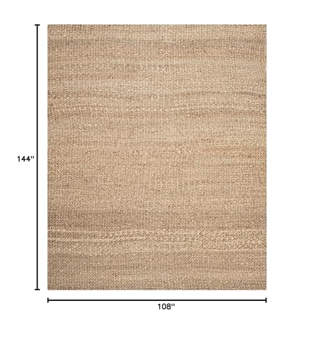 SAFAVIEH Natural Fiber Collection Area Rug - 9' x 12', Natural, Handmade Farmhouse Jute, Ideal for High Traffic Areas in Living Room, Bedroom (NF732A) - size: 9' x 12' (Rectangular)