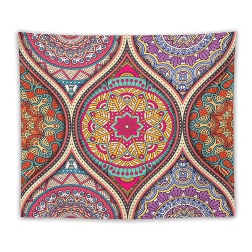 HZOHNAGO Mandala Tapestry Boho Retro Geometry Ethnic Tribes Pattern Printed Wall Tapestry Colorful Wall Hanging for Bedroom Living Room Dorm 60" W x 50" H - color: Style-10, size: 60"L x 50"W