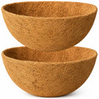 Y&M 2pcs 18" Round Coconut Fiber Liner, Coco Liner Pre-Formed Replacement for Hanging Planter Basket - color: 2pcs 18in Round