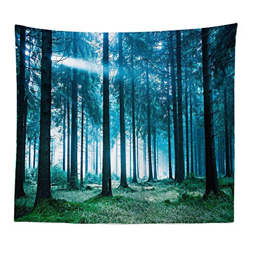 Llamazing Forest Tapestry - Home Decor Landscape for Living Room & Bedroom (Forest White Light, 78''L60''W) - color: Forest White Light, size: 78"L x 60"W
