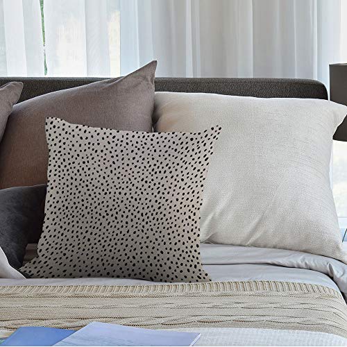 HGOD DESIGNS Polka Dot Throw Pillow Cover,Spot Irregular Scatter Doodle Scattered Snow Pieces Black and White Design Decorative Pillow Cases Linen Square Cushion Covers for Home Sofa Couch 18x18 inch - color: Color Z22