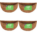 HFHOME 4 PCS 16 Inches Half Round Coco Liner, 16" Half Circle Wall Planter, Coco Fiber Replacement Liners for Wall Hanging Baskets - size: 16 inch-4P
