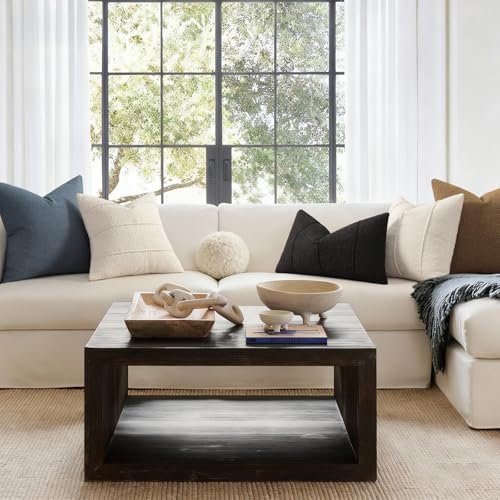 YCOLL Textured Boucle Throw Pillow Covers 16x16 Pack of 2 - Soft Neutral Striped Cushion Covers, Cozy Accent Decorative Pillow Covers for Couch, Sofa, Bed, Living Room (Beige) - color: Beige, size: 16" x 16" (Pack of 2)