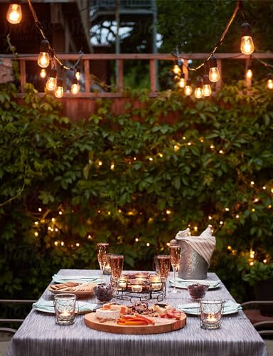 Svater Outdoor String Lights 150FT, E26 Socket, 48pcs S14 Shatterpoof Bulbs, 1 Watt Dimmable 2700K Warm White, IP65 Waterproof Commercial Grade Patio Lights（3 Pack X 50FT） - size: 150FT