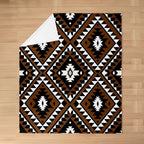 Erosebridal Rustic Western Fleece Flannel Blanket for Sofa Bed,Southwestern Aztec Throw Blanket Bohemian Bed Blanket Ethnic Mexican Style Geometric Diamond Fuzzy Blanket Brown Black Throw 50x60 - color: Multi 242, size: Throw
