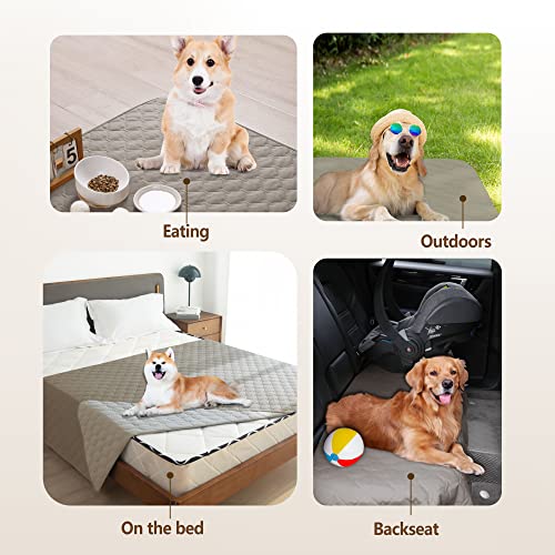 gogobunny 100% Double Sided Waterproof Dog Blanket Soft Pet Bed Cover Reversible Protect Furniture Couch Sofa Car for Puppy Large Dog Cat (Dark Stone/Light Stone, 30x30 Inch (Pack of 1)) - color: Dark Stone/Light Stone, size: 30x30 Inch (Pack of 1)