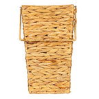 Household Essentials Wicker Stair Basket with Handles, Handwoven Water Hyacinth, Sits on Two Stairs, Lightweight, Natural - style: Water Hyacinth