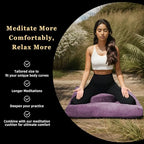 Meditation Cushion Set Zafu & Zabuton – Buckwheat Hull & Memory Foam, Adjustable Floor Pillow for Yoga, Meditation & Sitting, Removable Velvet Cover (Purple) - color: Purple