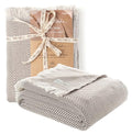 Bed Blanket, Queen Size (79 x 90 Inch), Cotton-Rich Blend, Soft Textured Woven Coverlet, Easycare, Lightweight & Breathable Bed Layering, All Season Bedding, Mocha Brown - color: Mocha Brown, size: Queen
