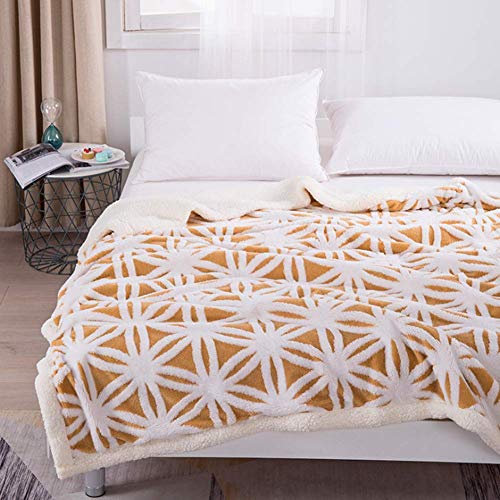 UKELER Yellow Sherpa Fleece Blanket Ultra Plush Lightweight Throw Blankets Cozy Soft Luxury Blanket for Couch Bed 60'' x 50'' - color: C-yellow, size: 50''x60''