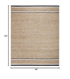 SAFAVIEH Area Rug 8x10 - Natural Fiber Collection - Large - Natural & Black, Handmade Jute, Boho Farmhouse Style, Ideal for Living Room, Bedroom, Dining Space (NF874B) - color: Natural/Black, size: 8' x 10' (Rectangular)