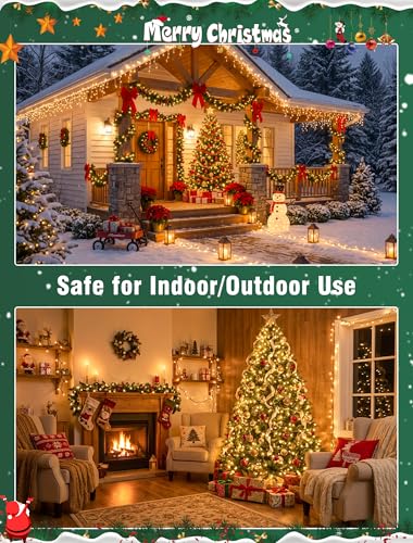 Hopolon Clear Christmas Lights Set 2 Pack 50 Count 13 Feet Incandescent Bulb Green Wire Mini String Lights for Indoor Outdoor Christmas Tree Garland Birthday Wedding Festival Decoration, Warm White - color: Clear,Green Wire, size: 2PACK, 50 count