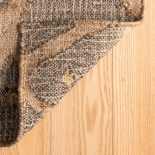 Dash and Albert Rumi Jute Area Rug - 5' x 8' Brown Geometric Handwoven Accent Rug - Durable, Eco-Friendly, High Traffic Area Hallway, Living Room, Stairs - color: Rumi Brown, size: 5' x 8' (Rectangular)