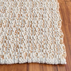 SAFAVIEH Natural Fiber Collection Area Rug - 2'3" x 8' Runner, Natural & Silver, Handmade Jute & Wool, Ideal for Living Room, Hallway, Foyer, Entryway, Bedroom (NFB225G) - color: Natural/Silver, size: 2'3" x 8' (Runner)