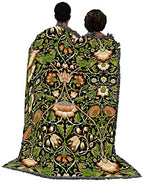 Pure Country Weavers William Morris Lodden Tole Blanket - Arts & Crafts - Gift Tapestry Throw Woven from Cotton - Made in the USA (72x54) - color: Tole, size: Large