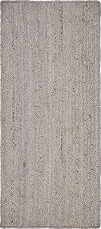 Unique Loom Braided Jute Collection Area Rug - Dhaka (2' 7" x 6' 1" Runner, Gray) - color: Grey, size: 2'7" x 6'1" (Runner)