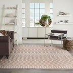 Nourison Home Positano Beige 8' x 10' Area Rug - Easy Clean, Non Shedding, Bed Room, Living Room, Dining Room, Kitchen (8' x 10') - color: Beige, size: 8' x 10' (Rectangular)