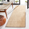 SAFAVIEH Natural Fiber Collection Runner Rug - 2'6" x 6', Maize & Grey, Sisal, Woven Design with Border (NF141G) - color: Maize/Grey, size: 2'6" x 6' (Runner)