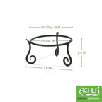 Achla Designs GBS-22 Short Wrought Iron Metal Plant birdbath Bowl Stand Flowerpot Holder, 9.5x6 inches, Black