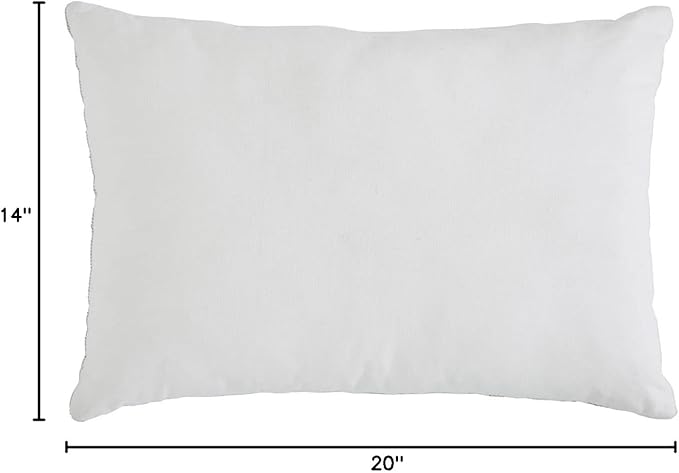 Indigo Ink - Decorative Pillow, Woven Stripe Decorative Pillow, Throw Pillows for Couch or Bed, Boho Home Decor, 14" x 20" (White Denim Collection, Grey/Yellow)
