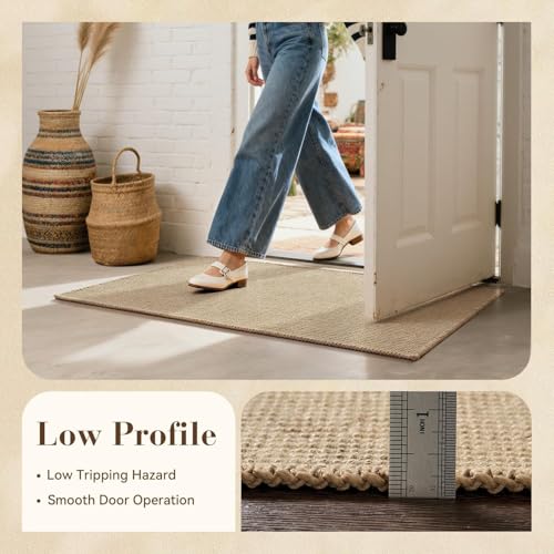 Jute Front Door Mat Indoor Entrance Indoor Door Mat Rugs for Entryway Entry Entrance Mats Inside Doormat Welcome Mats Boho 17"x42" - size: 17"x42"