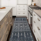 ReaLife Machine Washable Area Rug Runner - Living Room Bedroom Bathroom Kitchen Entryway Office - Padded Low Pile Stain Resistant Premium - Geometric Moroccan Diamond - Jace 2'6" x 8' - color: Jace, size: 2'6" x 8' (Rectangular)