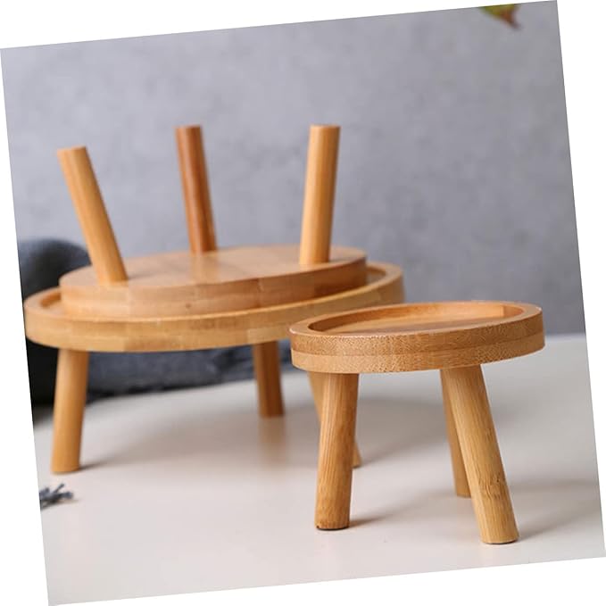 Happyyami Boho Room Decor Wooden Planter Stand for Home Flower Pot Holder Vase Display St