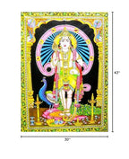Kartikeya sequins sitara Cotton Wall Hanging Painting : Size 43"x30" Inches - color: Kartikeya