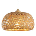 Bamboo Pendant Light Fixture One-Light Adjustable Boho Basket Handmade Woven Pendant Lighting for Kitchen Island Sink Farmhouse Dining Room - color: Natural-3
