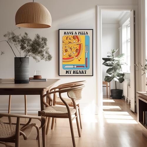 Poster Master Have A Pizza My Heart Poster - Retro Pizza Print - Food & Drink Art - Preppy & Trendy Design - Humorous Design - Chic Boho Decor - Funny Kitchen or Restaurant Decor - 8x10 UNFRAMED - color: Style-18, size: 8"L x 10"W
