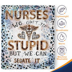 Aimego Nurse Gifts Blanket for Women - Nursing Student Nurse Appreciation Gifts for Nurse Practitioner, RN Nurses, Nurses Week Nurse Graduation Gift Throw Christmas Lightweight Blanket 50"x60" - color: Nurse 2