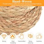 3Pcs Boho Trivets for Hot Dishes, 8 Inch Heat Resistant Hot Pads, Braided Pot Holders for Kitchen Countertop, Farmhouse Boho Decor with Storage Basket