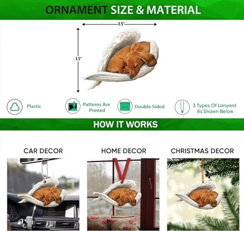 Black Tan and White Beagle Dog God's Present Car Hanging Ornament, Beagle Dogs and Daisy Flowers On Wicker Basket Car Mirror Accessories for Beagle Lover Gift, Interior Rearview Pendant Decor Decor