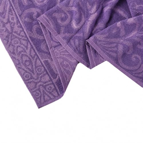 100% Cotton Throw Blanket for Couch Sofa or Bed All Season Terry Blankets & Throws, Lightweight & Breathable Cotton Blanket, Picnic Rug, Terry Bed Sheet (Byzantium) - color: Byzantium