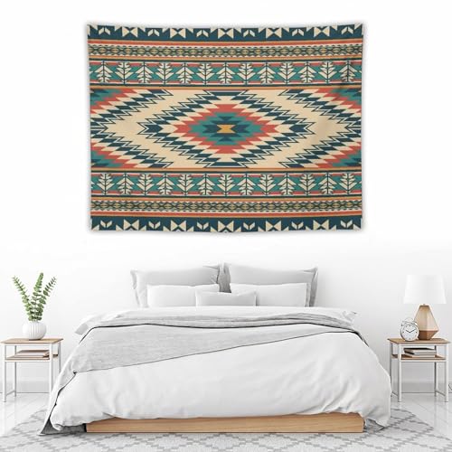 Tribal Bohemian Tapestry, Ethnic Boho Aztec Abstract Art Mexican Style Vintage Tapestries Home Decor for Living Room Bedroom Decoration 40in Wx30in H (102×76cm) - color: Bohemian Tapestry-23, size: 40in"Wx30in"H (102×76cm)