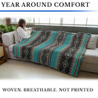 Pure Country Weavers Copper Patina - Western Tapestry Throw Blanket Woven from Cotton - Made in The USA (72x54) - color: Copper Patina